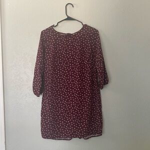 Old navy floral maroon dress
